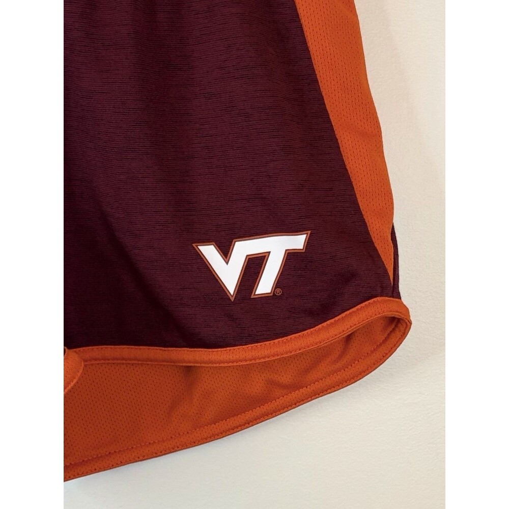 VIRGINIA TECH Hokies Women Med Maroon Nike DriFit Running Athletic Shorts Lined - Picture 6 of 10
